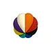 segmented colorful ball natural latex puzzle toy